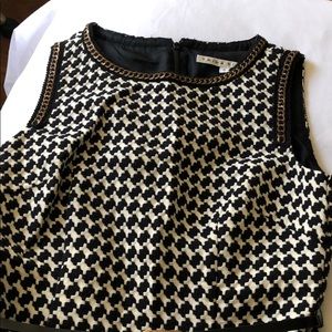 Black and cream plaid dress